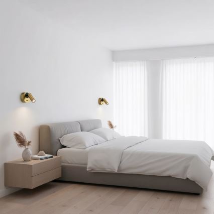 Ideal Lux - LED Wall spotlight BEAN LED/3W/230V CRI 90 brass