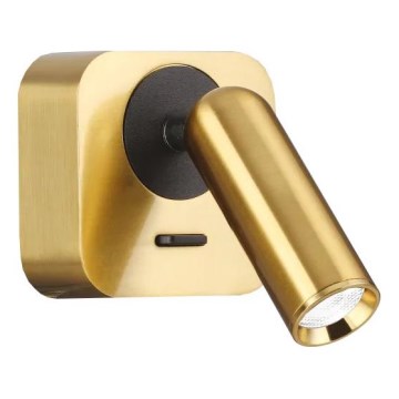 Ideal Lux - LED Wall spotlight BEAN LED/3W/230V CRI 90 gold