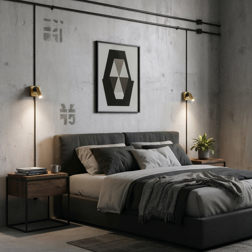 Ideal Lux - LED Wall spotlight BEAN LED/3W/230V CRI 90 gold