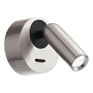 Ideal Lux - LED Wall spotlight BEAN LED/3W/230V CRI 90 shiny chrome