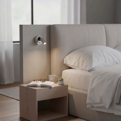 Ideal Lux - LED Wall spotlight BEAN LED/3W/230V CRI 90 shiny chrome