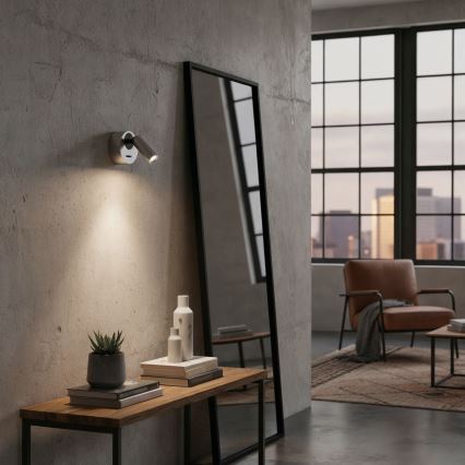 Ideal Lux - LED Wall spotlight BEAN LED/3W/230V CRI 90 shiny chrome