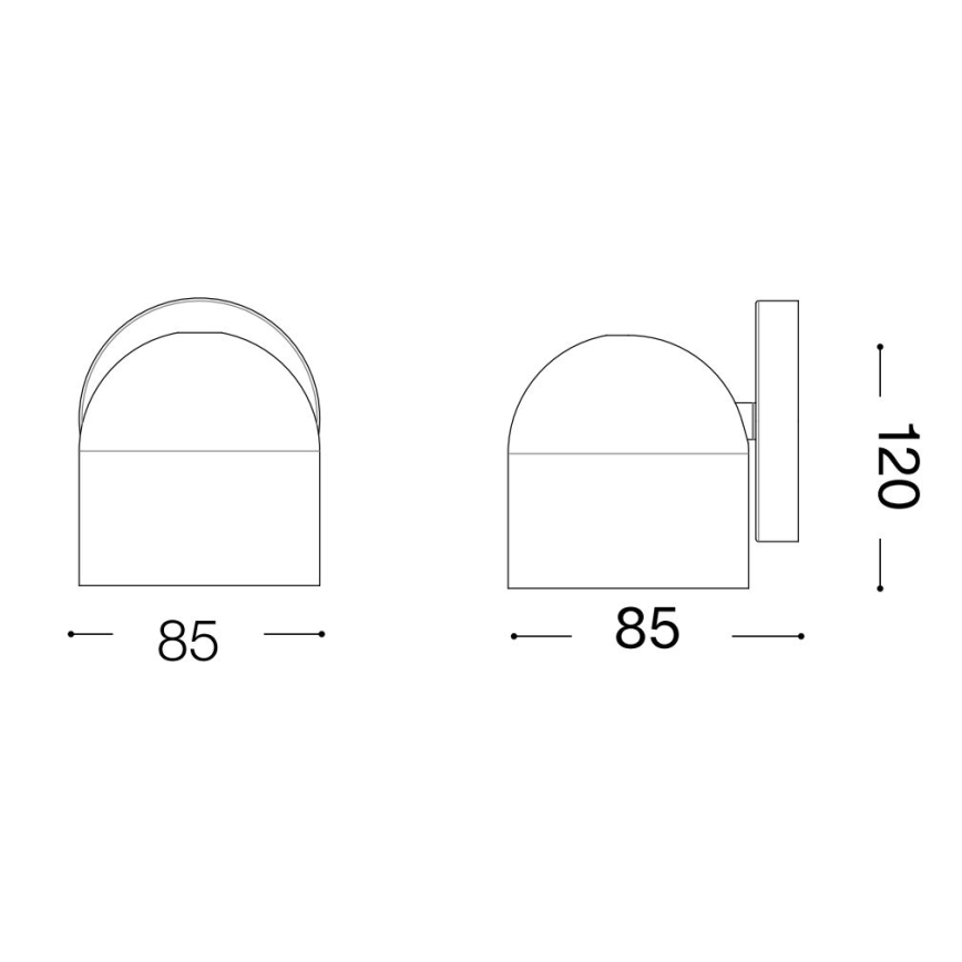 Ideal Lux - LED Wall spotlight DODO 1xGX53/9W/230V black