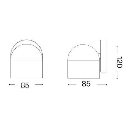 Ideal Lux - LED Wall spotlight DODO 1xGX53/9W/230V white