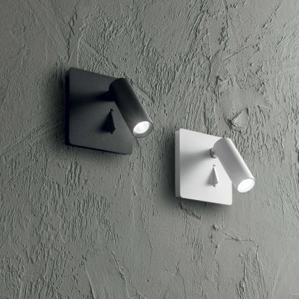 Ideal Lux - LED Wall spotlight LITE LED/3W/230V CRI 90 black