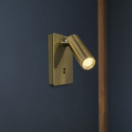 Ideal Lux - LED Wall spotlight LITE LED/3W/230V CRI 90 brass