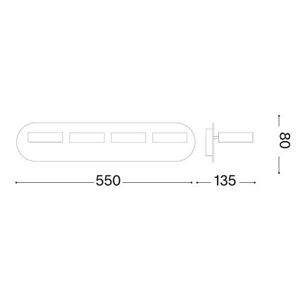 Ideal Lux - LED Wall Spotlight OBY 4xLED/6W/230V CRI 90 white