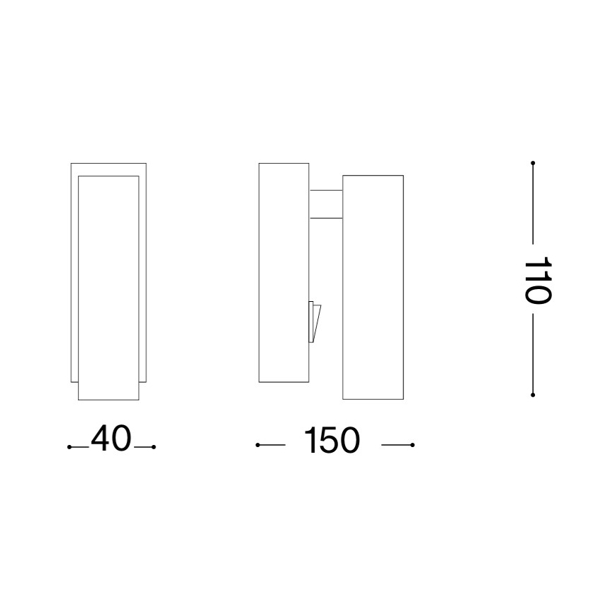Ideal Lux - LED Wall Spotlight PAGE LED/3W/230V CRI 90 white