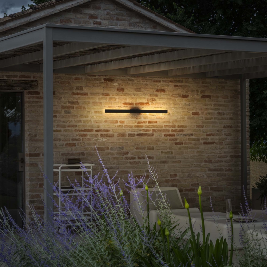 Ideal Lux - LED Outdoor Wall Light LINEA LED/23W/230V CRI 90 144 cm IP54 Black