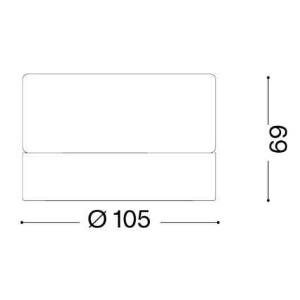 Ideal Lux - LED Bathroom Ceiling Light LOLLY 1xGX53/9W/230V Ø 10.5 cm Black/Smoky Black