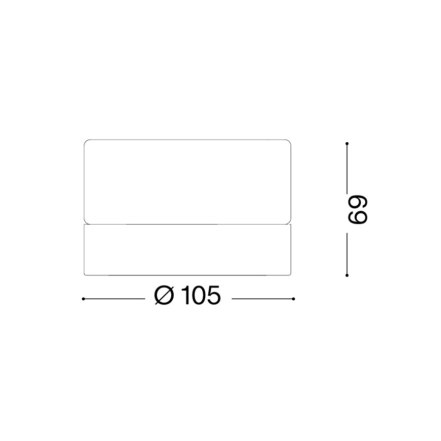 Ideal Lux - LOLLY LED Bathroom Ceiling Light, 1x GX53/9W/230V, Ø 10.5 cm, IP44, Black/Smoked Black