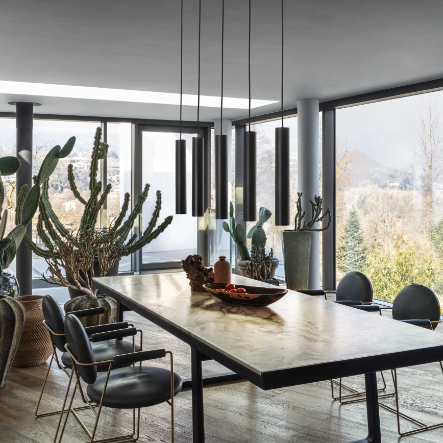 Ideal Lux - LOOK LED cable pendant 1x GU10/7W/230V CRI 90, dia. 6 cm, black