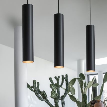 Ideal Lux - LOOK LED cable pendant 1x GU10/7W/230V CRI 90, dia. 6 cm, black