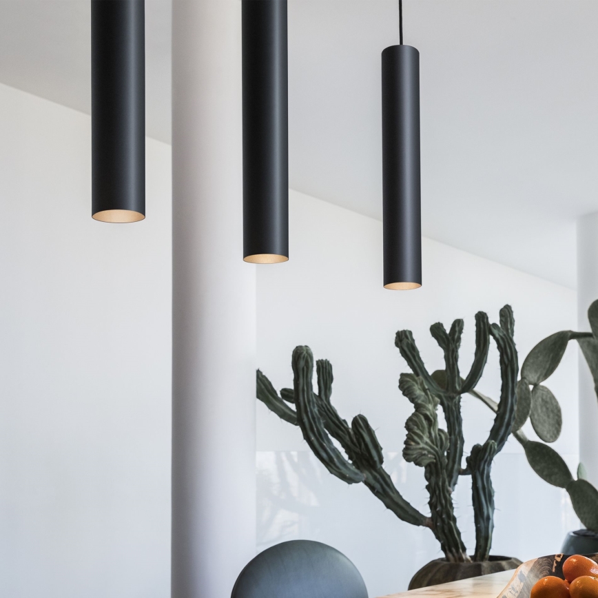 Ideal Lux - LOOK LED cable pendant 1x GU10/7W/230V CRI 90, dia. 6 cm, black