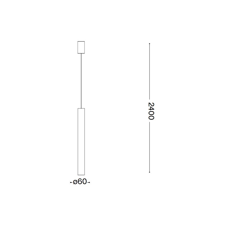 Ideal Lux - LOOK LED pendant on cable 1xGU10/7W/230V CRI 90 Ø 6 cm white