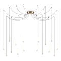 Ideal Lux - LUCCIOLA LED Cable Chandelier 16xLED/16W/230V CRI 90, Spider-Style Brass