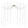 Ideal Lux - LUCCIOLA LED Cable Chandelier 16xLED/16W/230V CRI 90, Spider-Style Brass