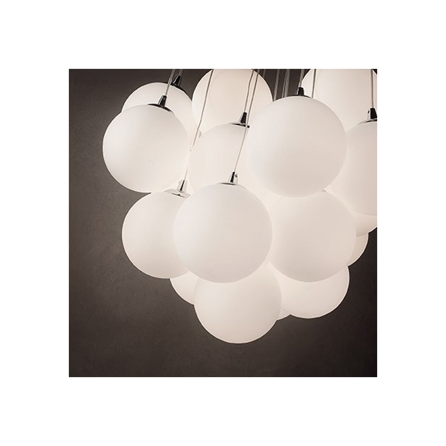 Ideal Lux - MAPA Cable-Hung Chandelier 11xE14/40W/230V Ø 58 cm White
