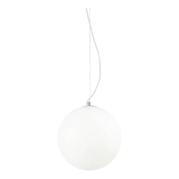 Ideal Lux - MAPA cable-hung pendant lamp, 1 x E27 (max. 42 W), 230 V, Ø 30 cm, white