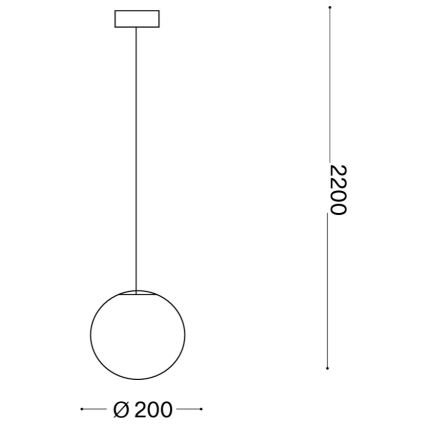 Ideal Lux - MAPA cable-hung pendant light 1xE27/42W/230V Ø 20 cm white
