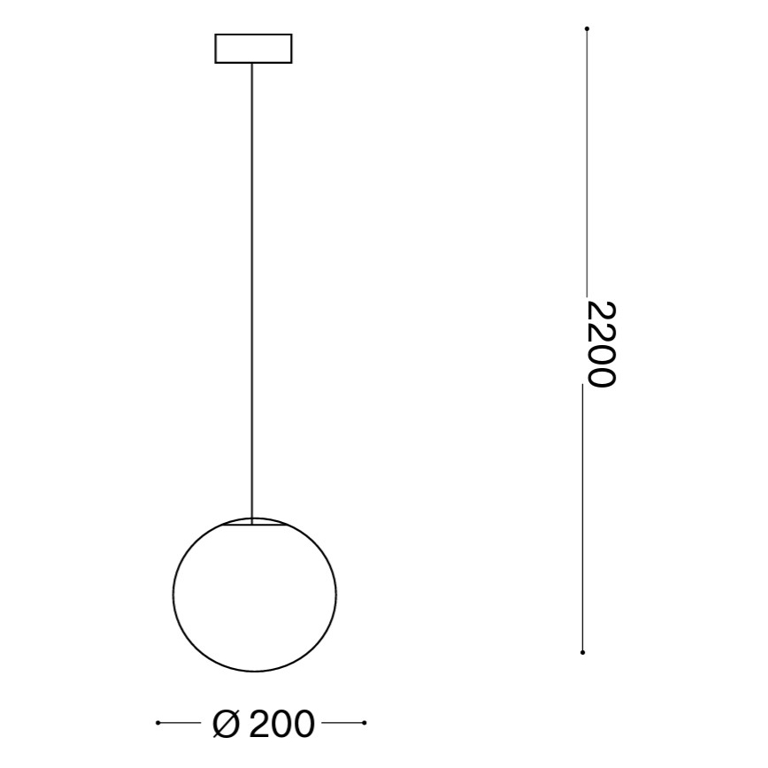 Ideal Lux - MAPA cable-hung pendant light 1xE27/42W/230V Ø 20 cm white