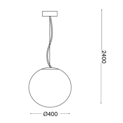 Ideal Lux - MAPA Cable Pendant 1x E27/42W/230V Ø 40 cm, White