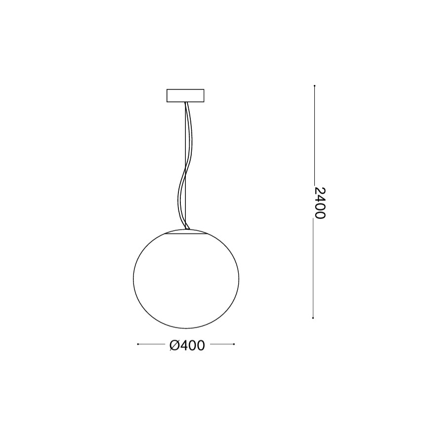 Ideal Lux - MAPA Cable Pendant 1x E27/42W/230V Ø 40 cm, White