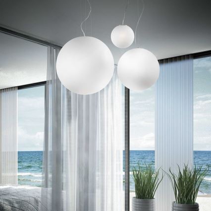 Ideal Lux - MAPA cable pendant 1xE27/42W/230V, Ø 30 cm, white