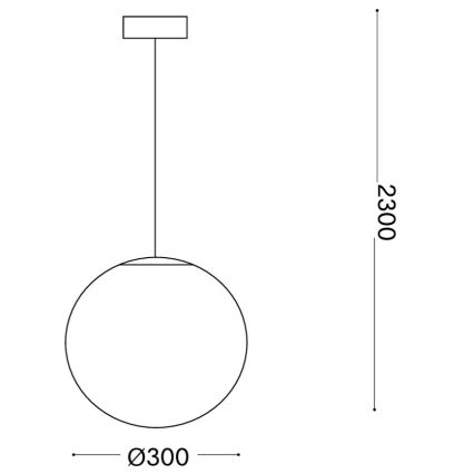 Ideal Lux - MAPA cable pendant 1xE27/42W/230V, Ø 30 cm, white