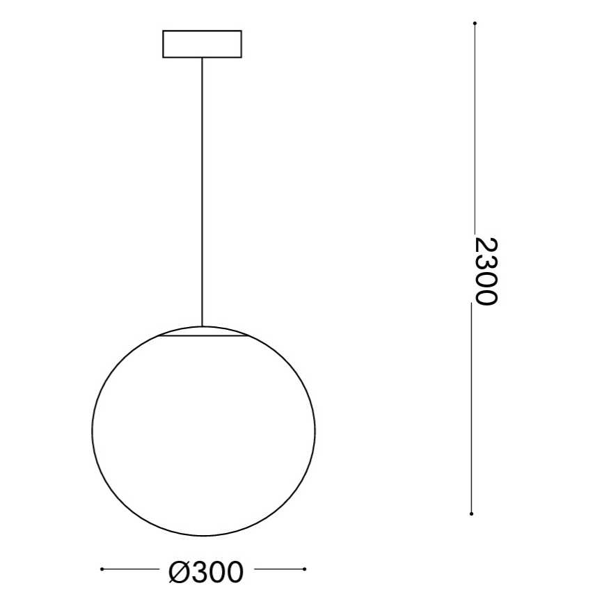 Ideal Lux - MAPA cable pendant 1xE27/42W/230V, Ø 30 cm, white