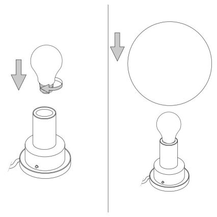 Ideal Lux - MAPA Universal Replacement Glass for E27, Ø 20 cm, White