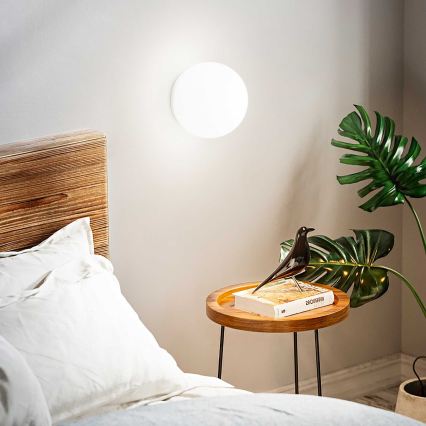 Ideal Lux - MAPA Wall Light 1xE27/42W/230V Ø 30 cm White