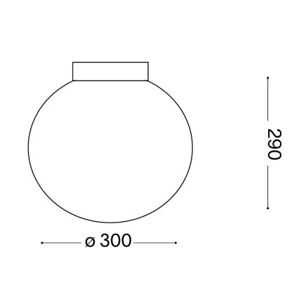 Ideal Lux - MAPA Wall Light 1xE27/42W/230V Ø 30 cm White