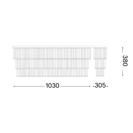 Ideal Lux - MARTINEZ Ceiling Light 8xE14/40W/230V, Gold
