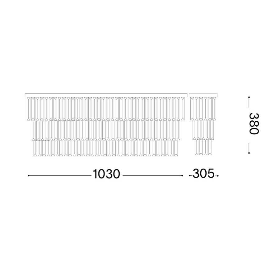 Ideal Lux - MARTINEZ Ceiling Light 8xE14/40W/230V Polished Chrome