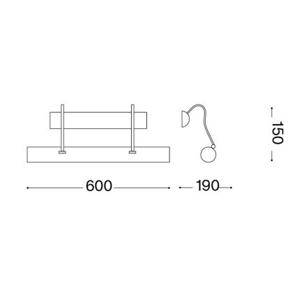 Ideal Lux - MIRROR LED Picture Light 4xG9/3W/230V Bronze