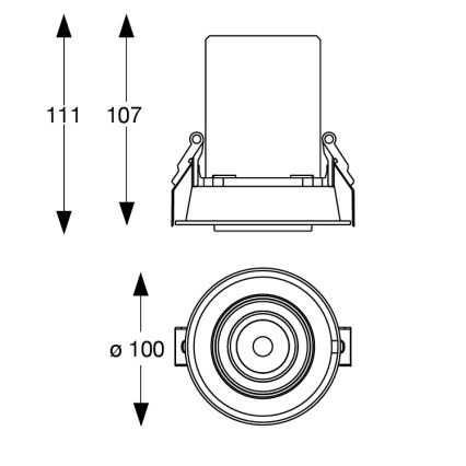 Ideal Lux - NOVA LED recessed downlight LED/12W/230V 3000K CRI 90 10 cm dia. white