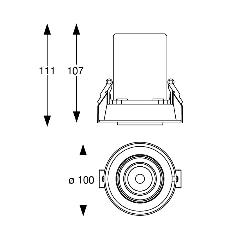 Ideal Lux - NOVA LED recessed downlight LED/12W/230V 3000K CRI 90 10 cm dia. white