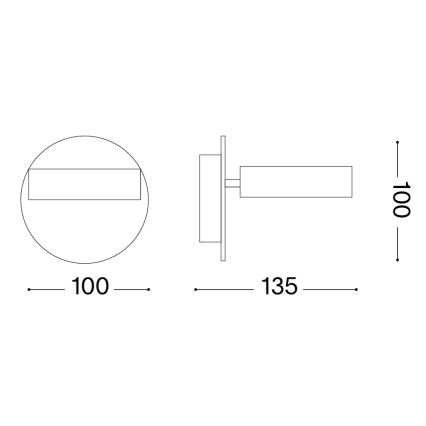 Ideal Lux - OBY LED Wall Spotlight LED/6W/230V CRI 90 White