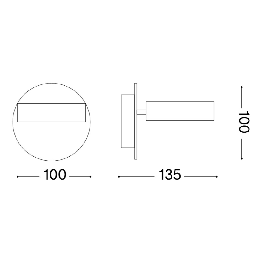 Ideal Lux - OBY LED Wall Spotlight LED/6W/230V CRI 90 White