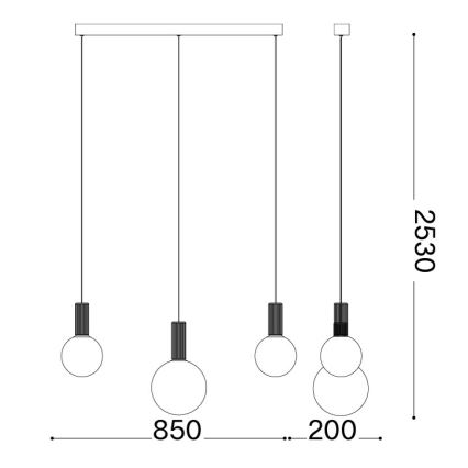 Ideal Lux - ODEON Cable-Hung LED Chandelier LED/20W/230V CRI 90 Beige/White
