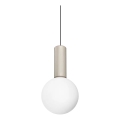 Ideal Lux - ODEON LED pendant on cable LED/8W/230V CRI 90 Ø 15 cm beige/white