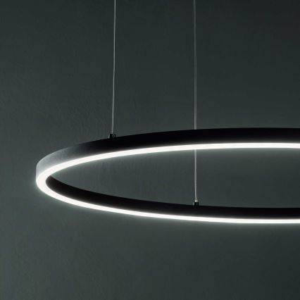 Ideal Lux - ORACLE Cable-Suspended LED Chandelier 83W/230V 3000K CRI 90 Ø 150 cm Black