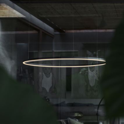 Ideal Lux - ORACLE SLIM LED cable-hung pendant, 37W, 230V, 2700K, CRI 90, Ø 70 cm, Black