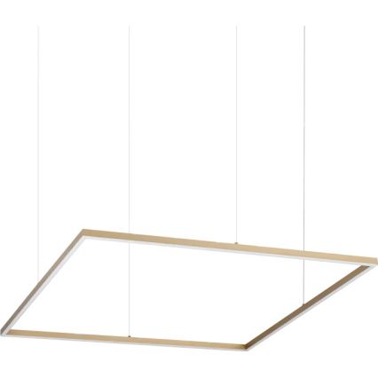 Ideal Lux - ORACLE SLIM cable-suspended LED chandelier, 53W/230V, 3000K, CRI 90, 90x90 cm, Gold