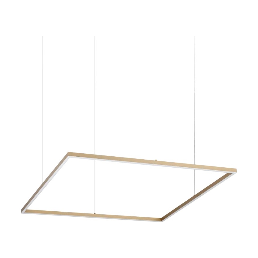 Ideal Lux - ORACLE SLIM cable-suspended LED chandelier, 53W/230V, 3000K, CRI 90, 90x90 cm, Gold