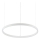 Ideal Lux - ORACLE SLIM cable-suspended LED pendant, 29W/230V, 2700K CRI 90, Ø 50 cm, white