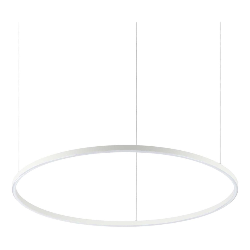 Ideal Lux - ORACLE SLIM Cable-Suspended LED Pendant, 53 W, 230 V, 4000 K, CRI 90, Ø 90 cm, White