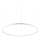 Ideal Lux - ORACLE SLIM Cable-Suspended LED Pendant, 53 W, 230 V, 4000 K, CRI 90, Ø 90 cm, White