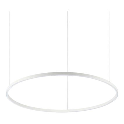Ideal Lux - ORACLE SLIM Cable-Suspended LED Pendant, 53 W, 230 V, 4000 K, CRI 90, Ø 90 cm, White